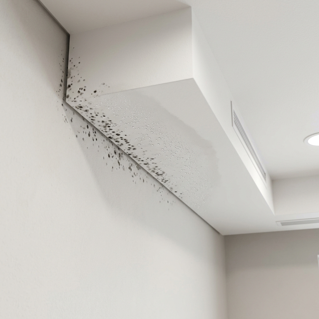 No ventilation gap above false ceiling boards